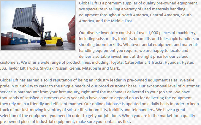 Global Lift Equipment Gresham